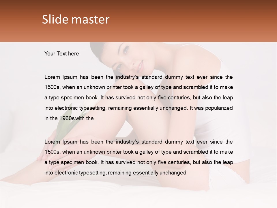 Epilation Of The Girl's Legs PowerPoint Template