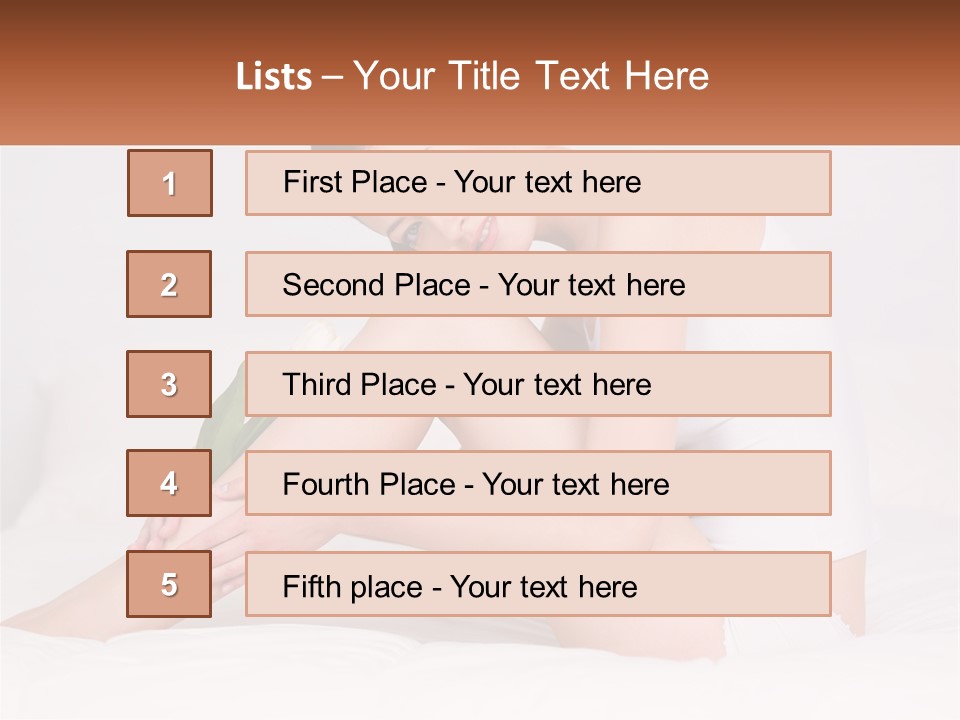 Epilation Of The Girl's Legs PowerPoint Template