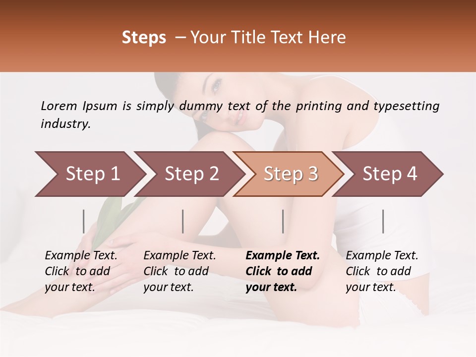 Epilation Of The Girl's Legs PowerPoint Template