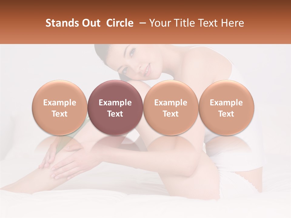 Epilation Of The Girl's Legs PowerPoint Template