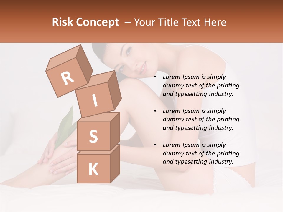 Epilation Of The Girl's Legs PowerPoint Template