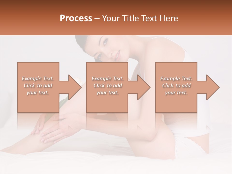 Epilation Of The Girl's Legs PowerPoint Template