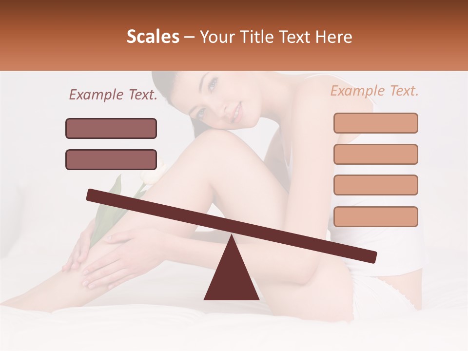 Epilation Of The Girl's Legs PowerPoint Template