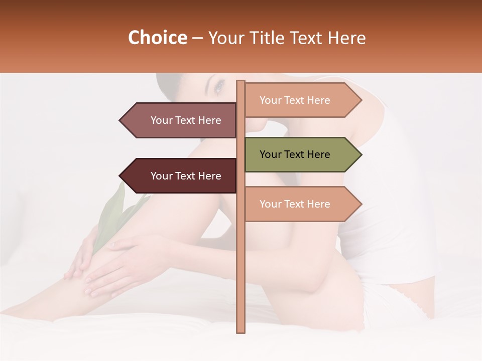 Epilation Of The Girl's Legs PowerPoint Template