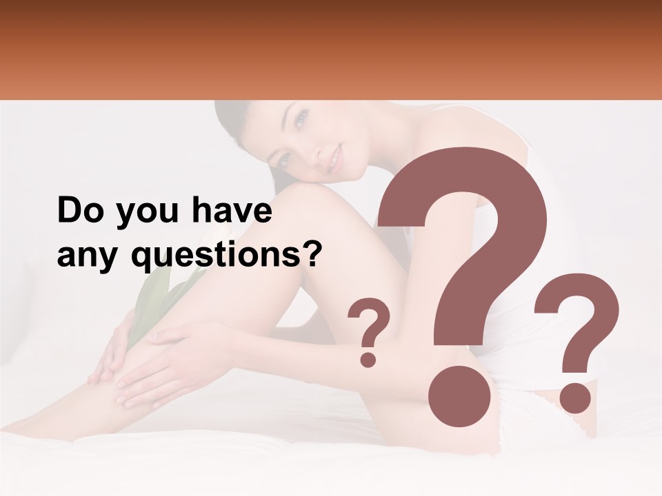 Epilation Of The Girl's Legs PowerPoint Template