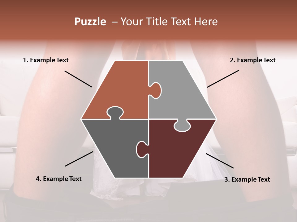 The Bride Laughs At Her Husband PowerPoint Template