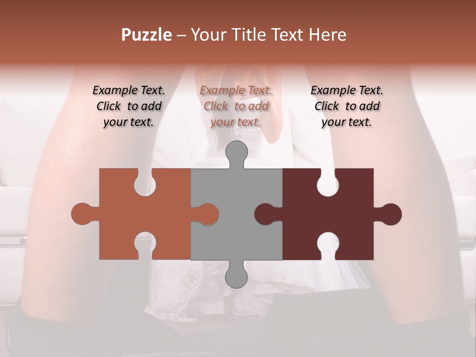 The Bride Laughs At Her Husband PowerPoint Template