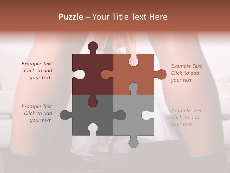 The Bride Laughs At Her Husband PowerPoint Template