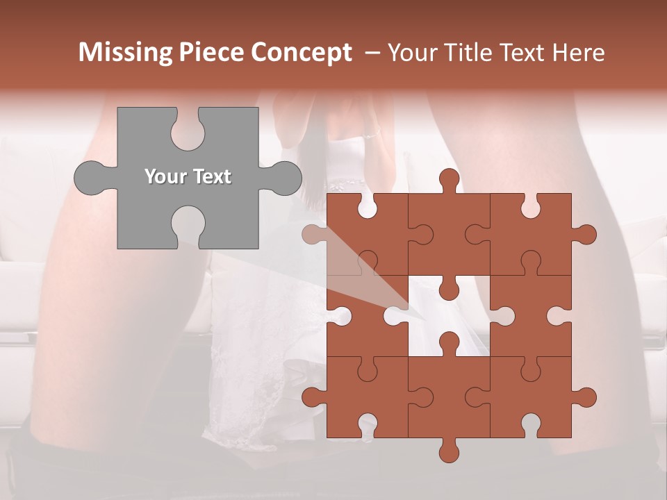 The Bride Laughs At Her Husband PowerPoint Template