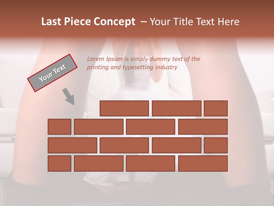 The Bride Laughs At Her Husband PowerPoint Template