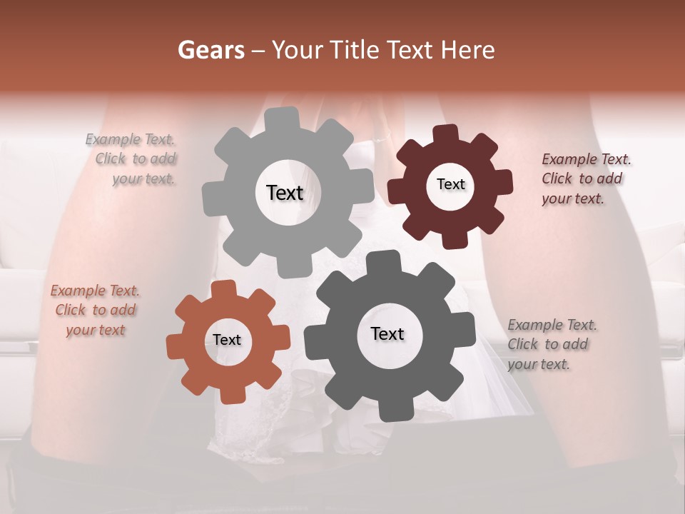 The Bride Laughs At Her Husband PowerPoint Template