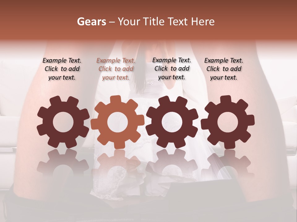 The Bride Laughs At Her Husband PowerPoint Template