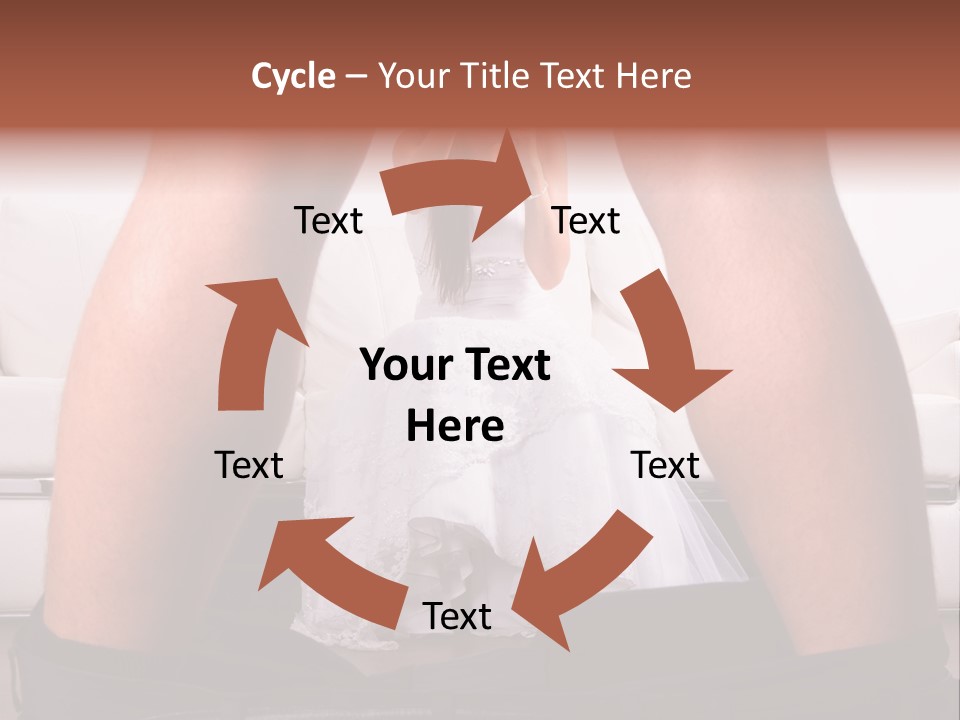 The Bride Laughs At Her Husband PowerPoint Template