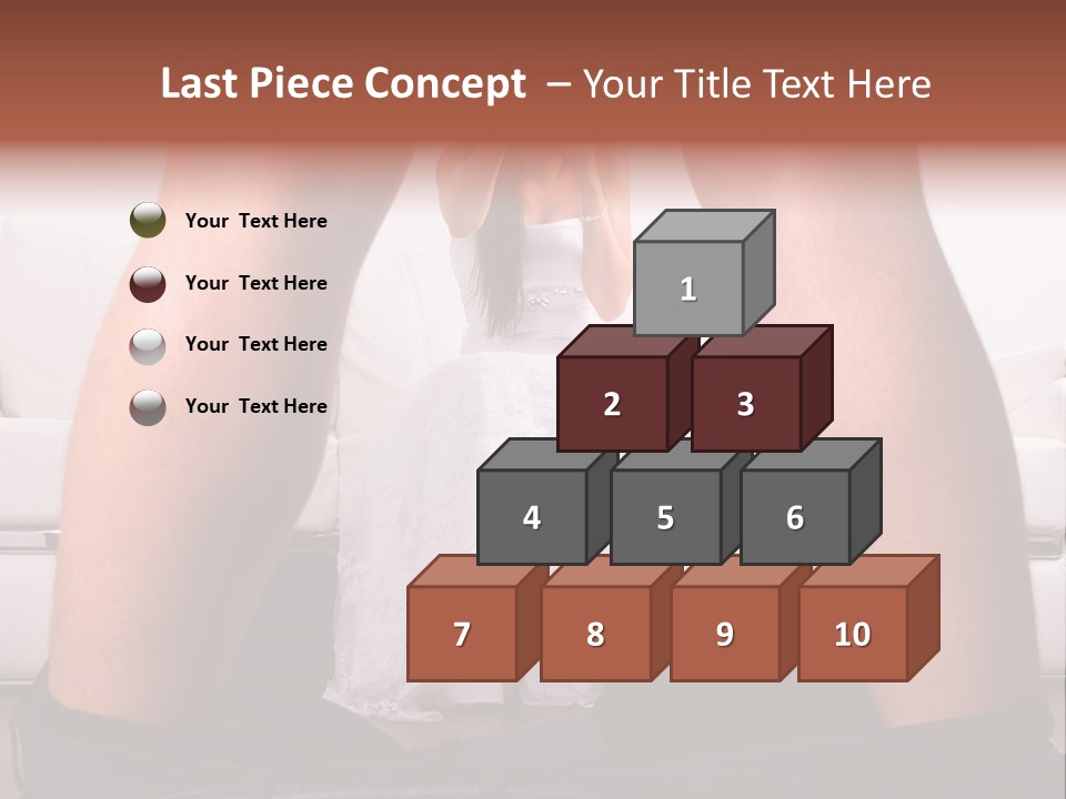 The Bride Laughs At Her Husband PowerPoint Template