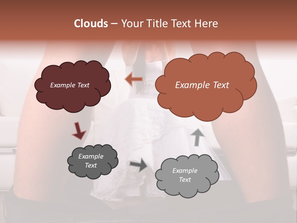 The Bride Laughs At Her Husband PowerPoint Template