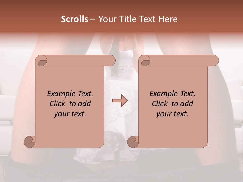 The Bride Laughs At Her Husband PowerPoint Template