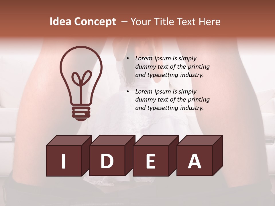 The Bride Laughs At Her Husband PowerPoint Template