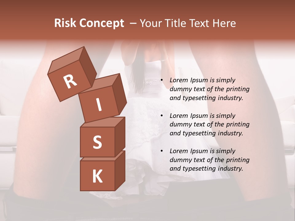 The Bride Laughs At Her Husband PowerPoint Template