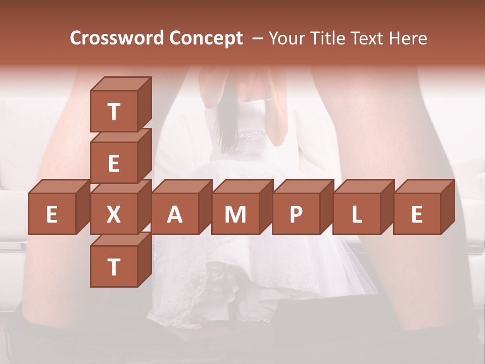 The Bride Laughs At Her Husband PowerPoint Template