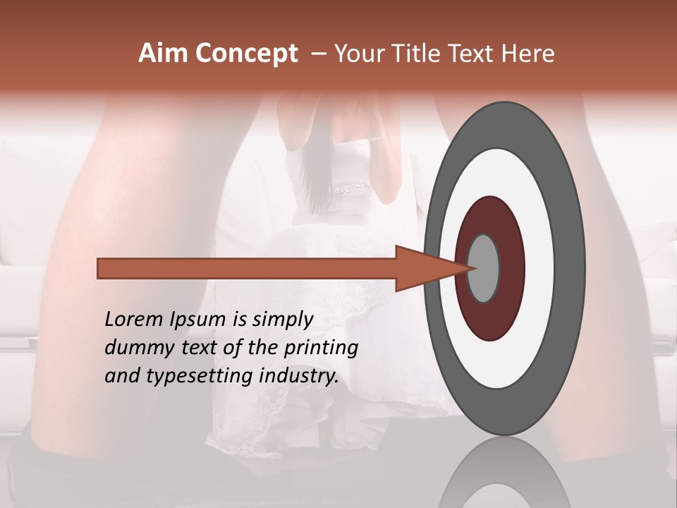 The Bride Laughs At Her Husband PowerPoint Template