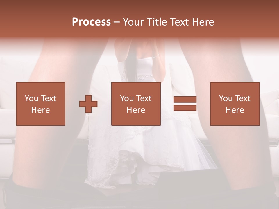 The Bride Laughs At Her Husband PowerPoint Template