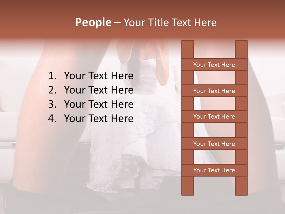 The Bride Laughs At Her Husband PowerPoint Template