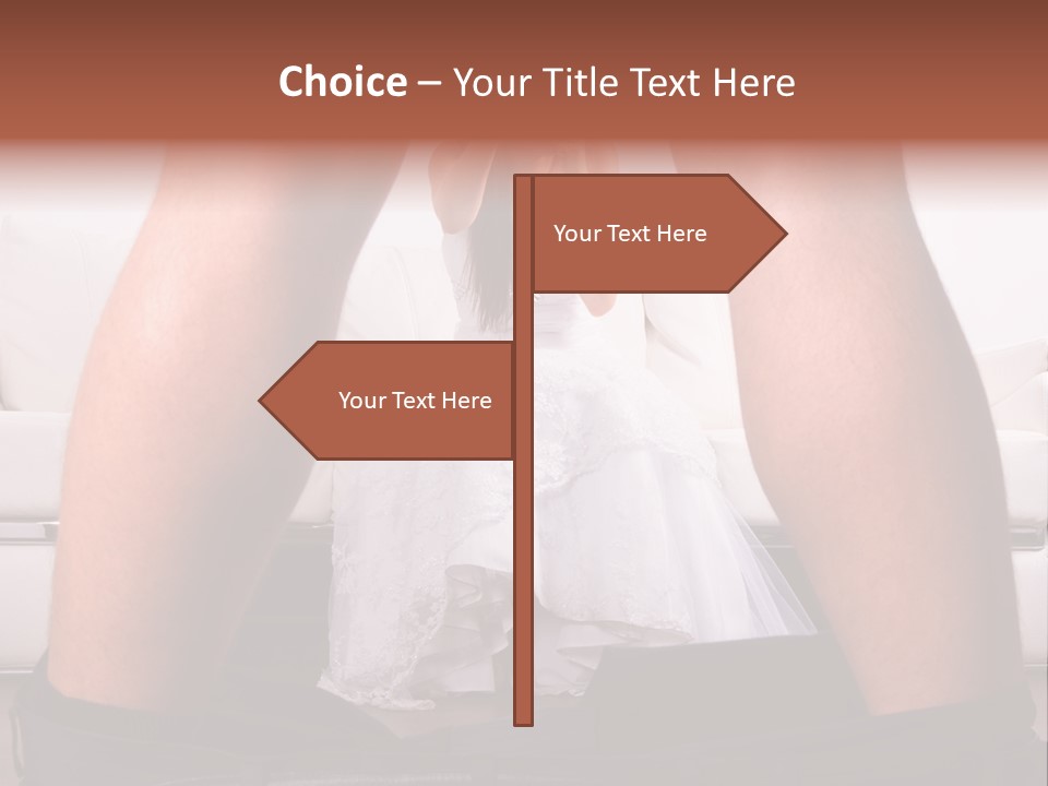 The Bride Laughs At Her Husband PowerPoint Template