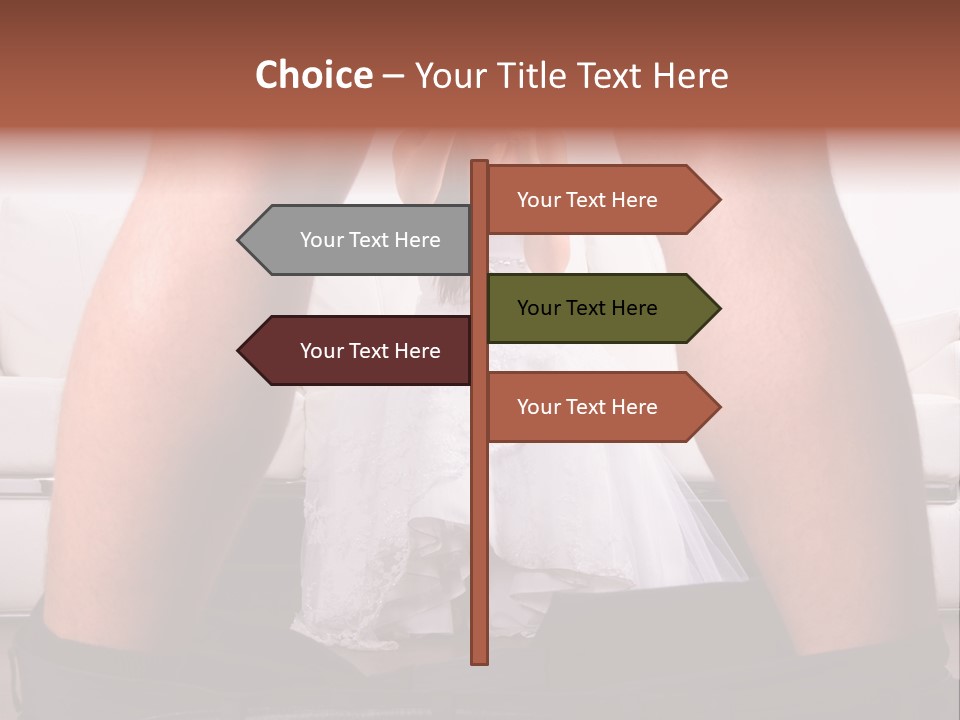 The Bride Laughs At Her Husband PowerPoint Template