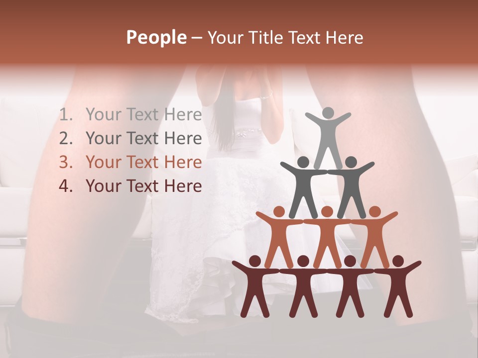 The Bride Laughs At Her Husband PowerPoint Template