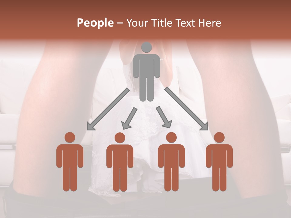 The Bride Laughs At Her Husband PowerPoint Template