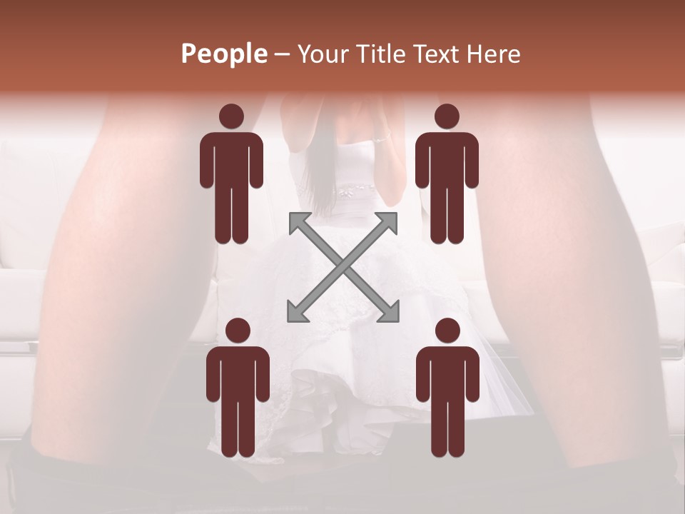 The Bride Laughs At Her Husband PowerPoint Template