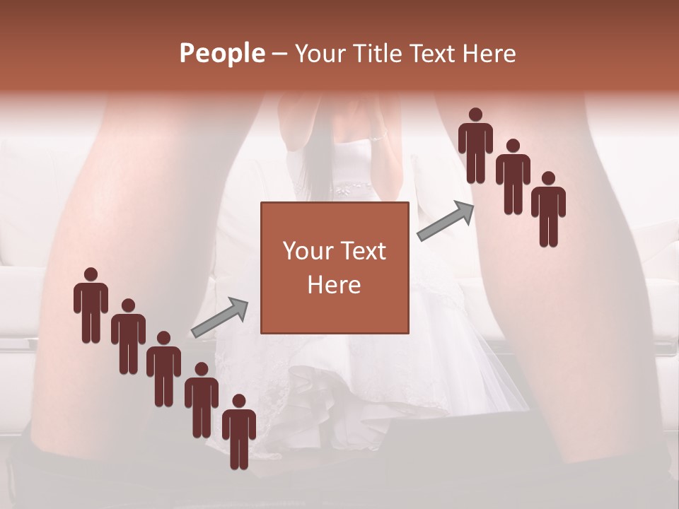 The Bride Laughs At Her Husband PowerPoint Template