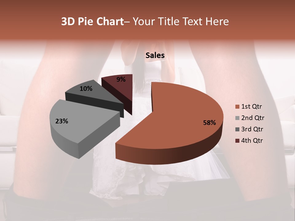 The Bride Laughs At Her Husband PowerPoint Template