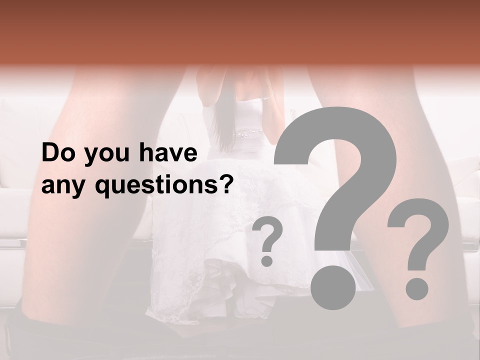 The Bride Laughs At Her Husband PowerPoint Template