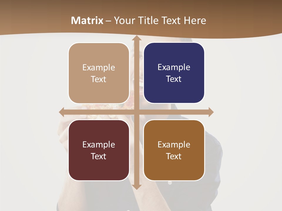 Man Eating Pizza PowerPoint Template