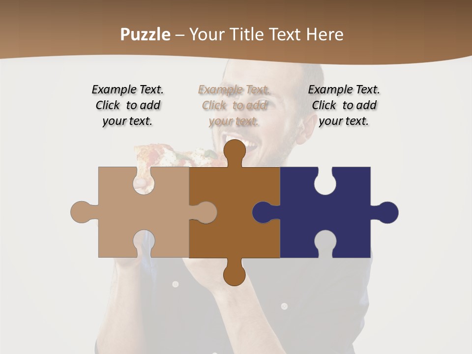 Man Eating Pizza PowerPoint Template