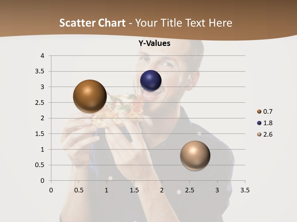 Man Eating Pizza PowerPoint Template