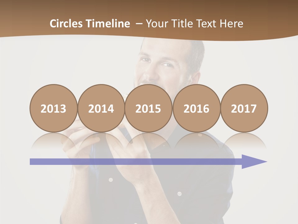 Man Eating Pizza PowerPoint Template