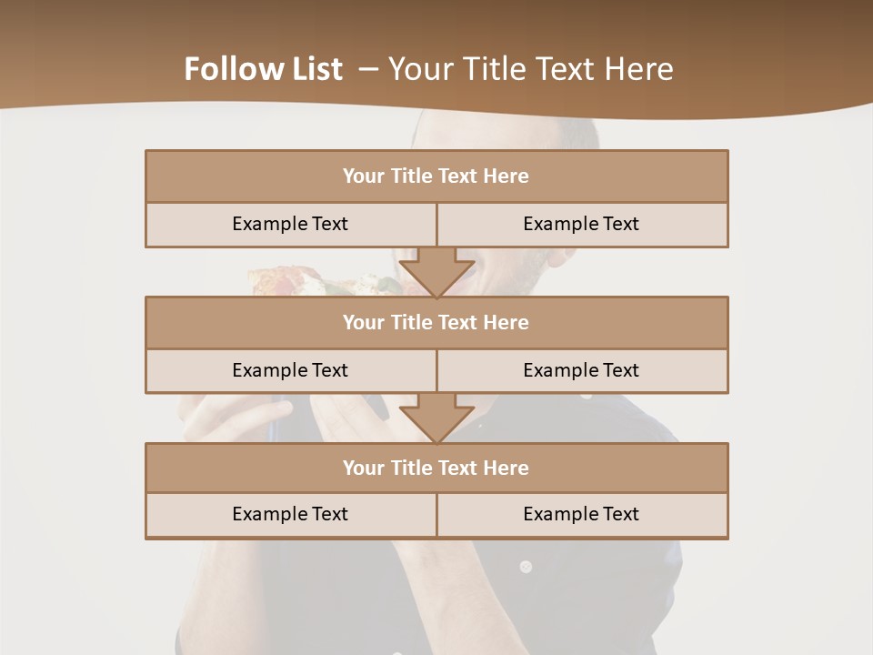 Man Eating Pizza PowerPoint Template