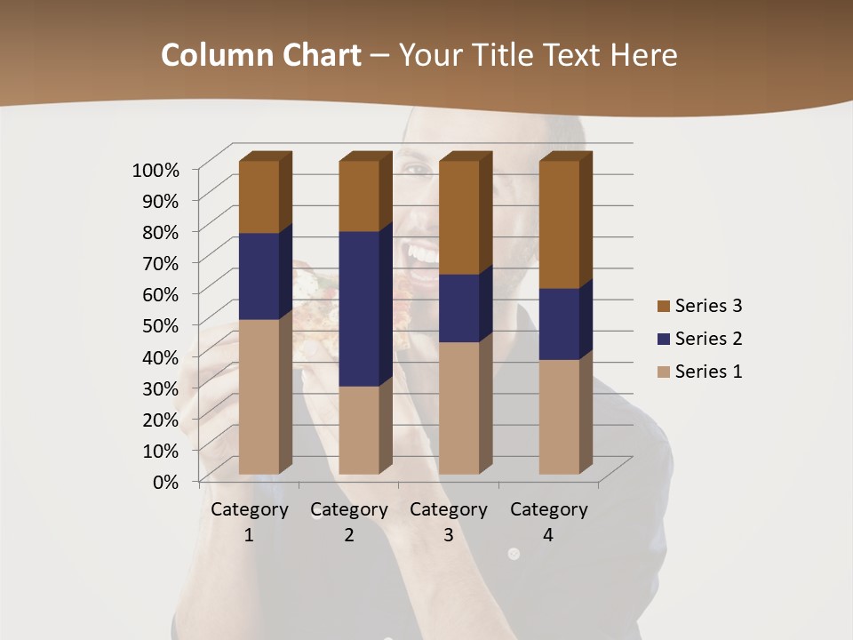 Man Eating Pizza PowerPoint Template