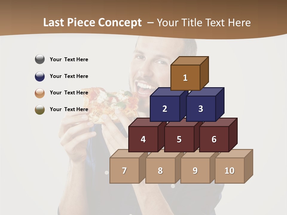 Man Eating Pizza PowerPoint Template