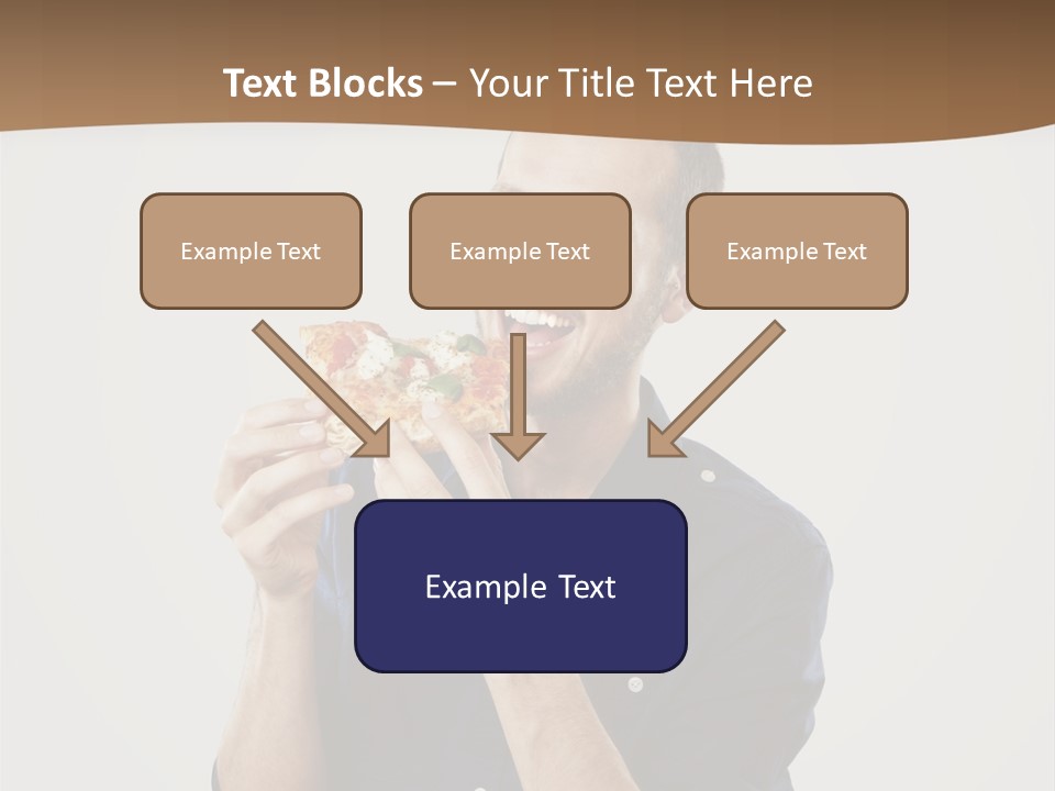Man Eating Pizza PowerPoint Template