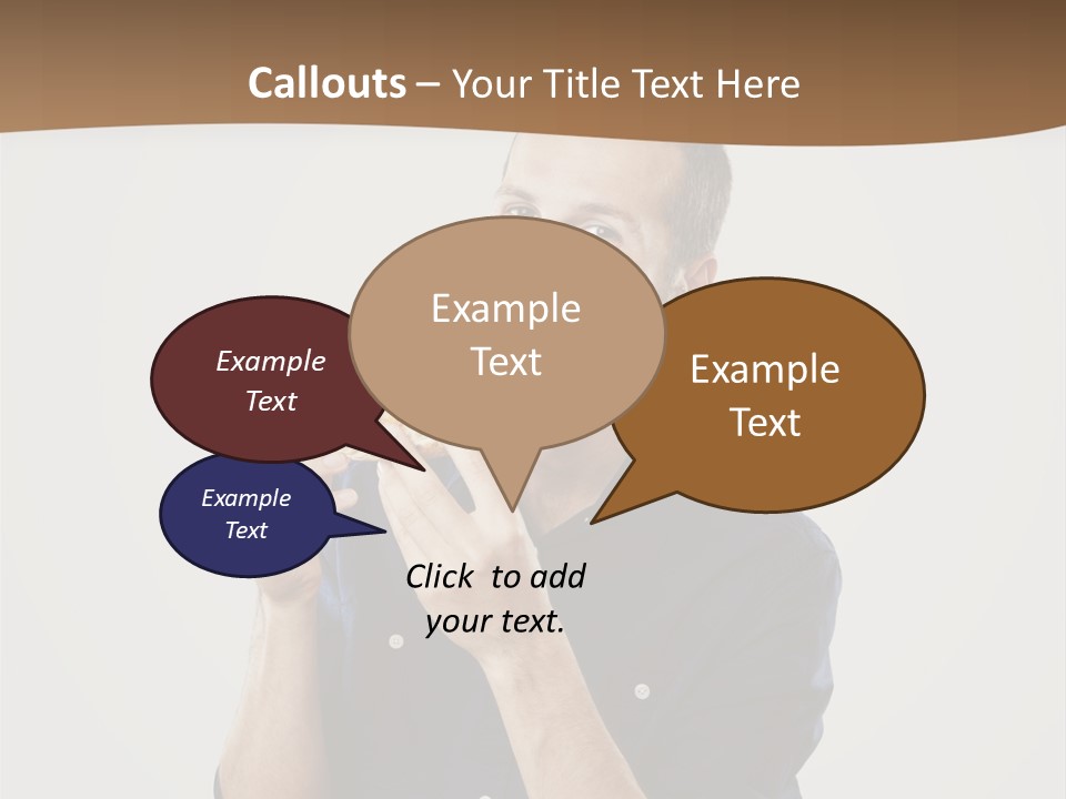 Man Eating Pizza PowerPoint Template