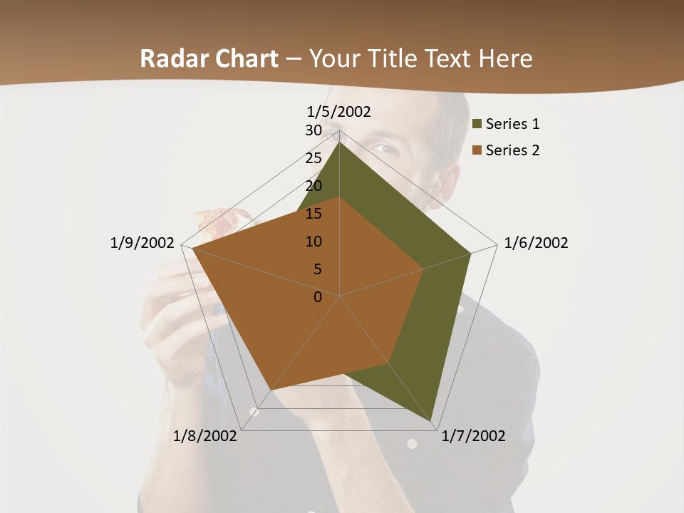 Man Eating Pizza PowerPoint Template