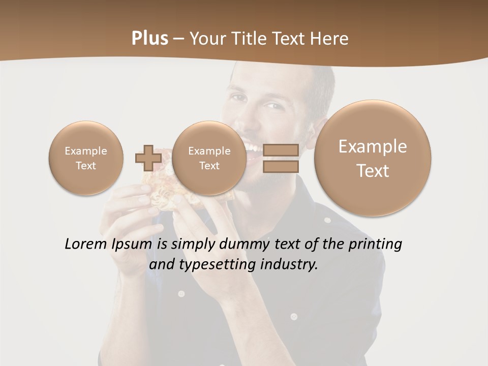 Man Eating Pizza PowerPoint Template