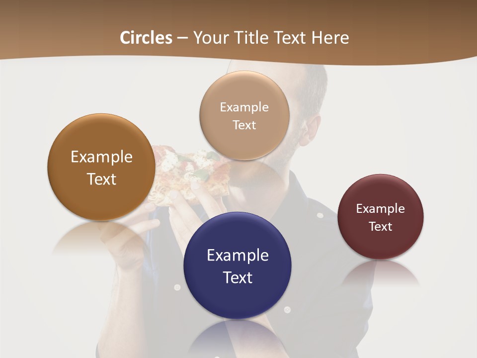 Man Eating Pizza PowerPoint Template