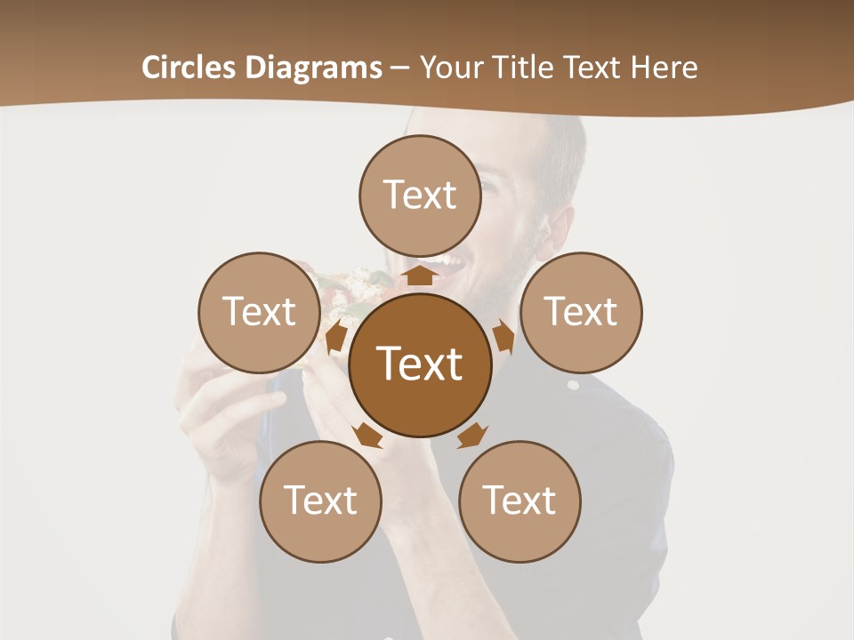 Man Eating Pizza PowerPoint Template