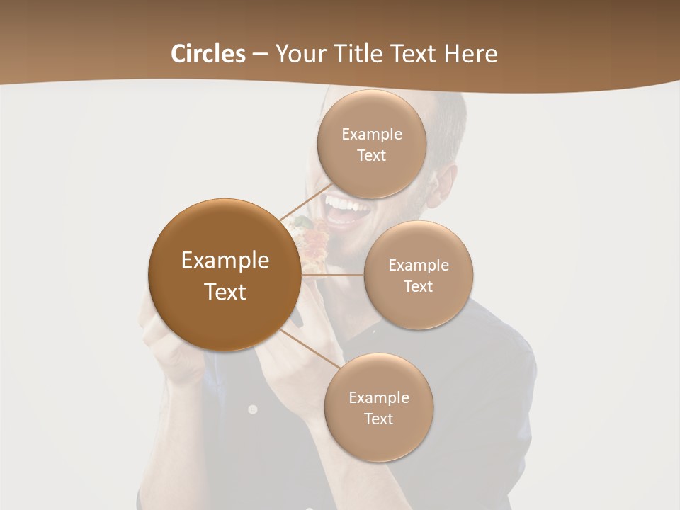 Man Eating Pizza PowerPoint Template
