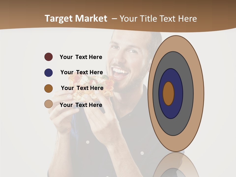 Man Eating Pizza PowerPoint Template