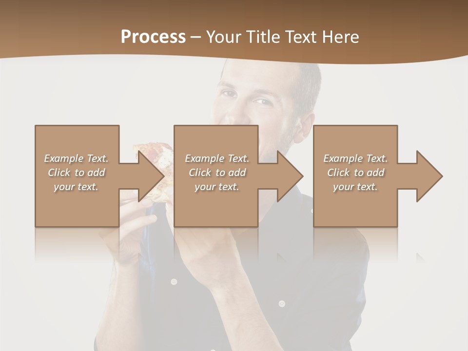 Man Eating Pizza PowerPoint Template